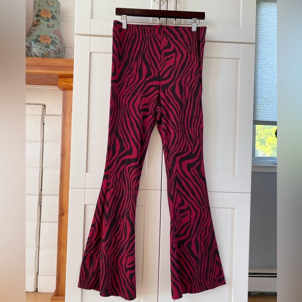 Nasty Gal Zebra Flare Pants